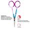 SINGER® 4'' Curved Tip Forged Embroidery Scissors with Printed Handles, 3ct.